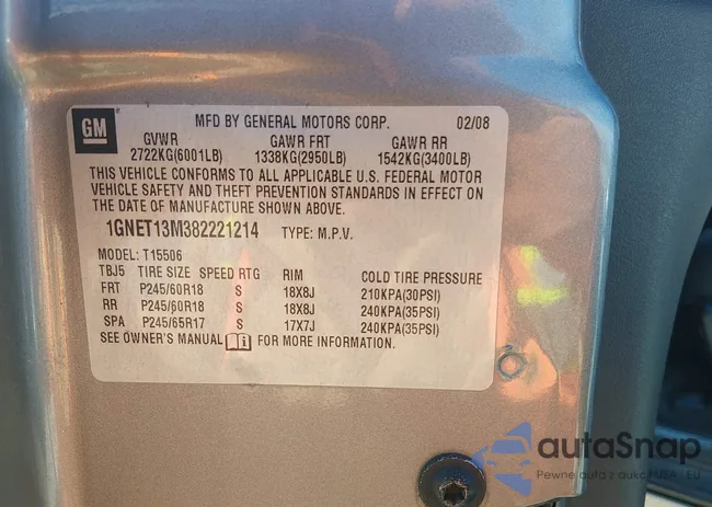 1GNET13M382221214: 44456329