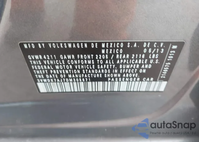 3VWDX7AJ7DM305671: 44455548