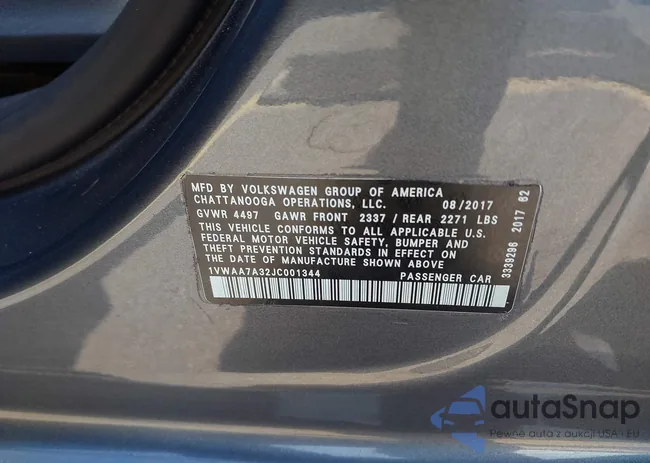 1VWAA7A32JC001344: 44456817