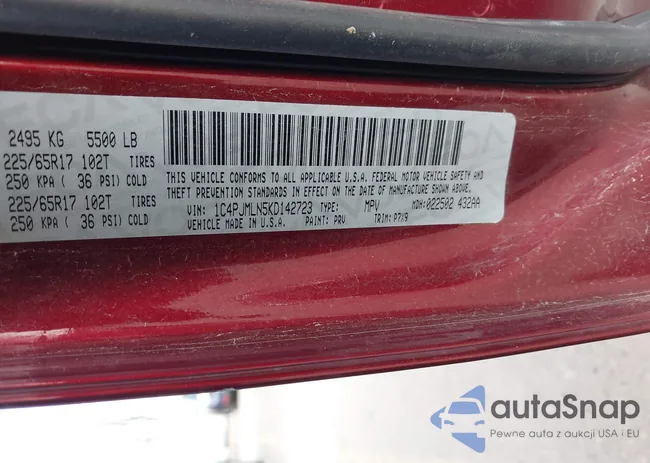 1C4PJMLN5KD142723: 44456913