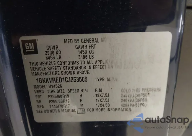 1GKKVRED1CJ353506: 44456959