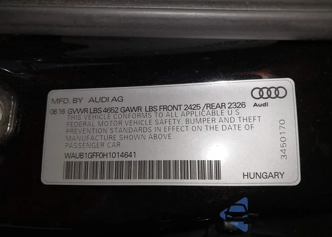 WAUB1GFF0H1014641: 44457004