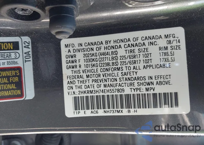 2HKRM3H74EH557809: 44457033