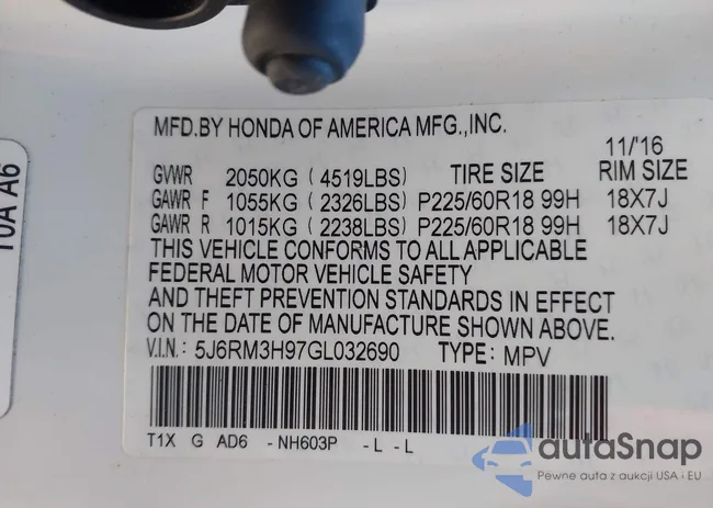 5J6RM3H97GL032690: 44457276