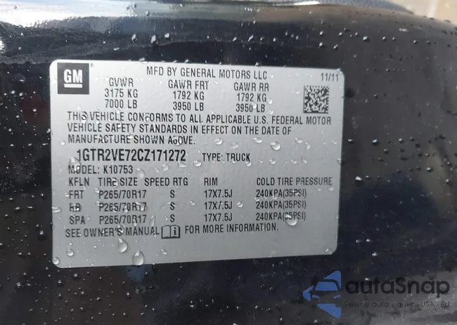 1GTR2VE72CZ171272: 44456352