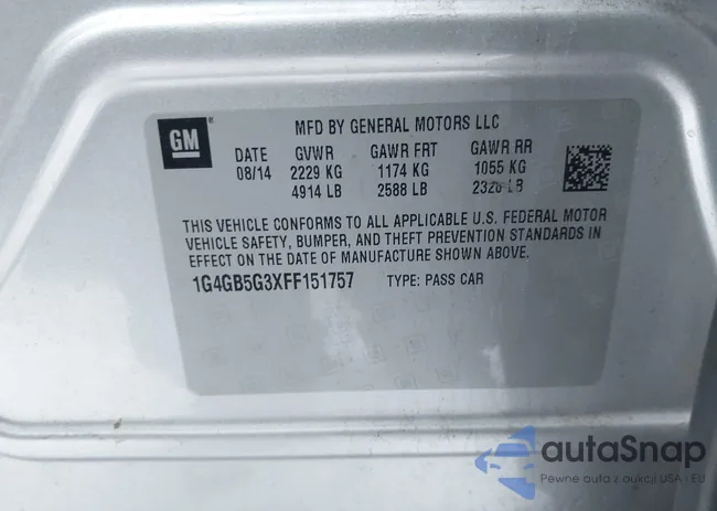 1G4GB5G3XFF151757: 44456584