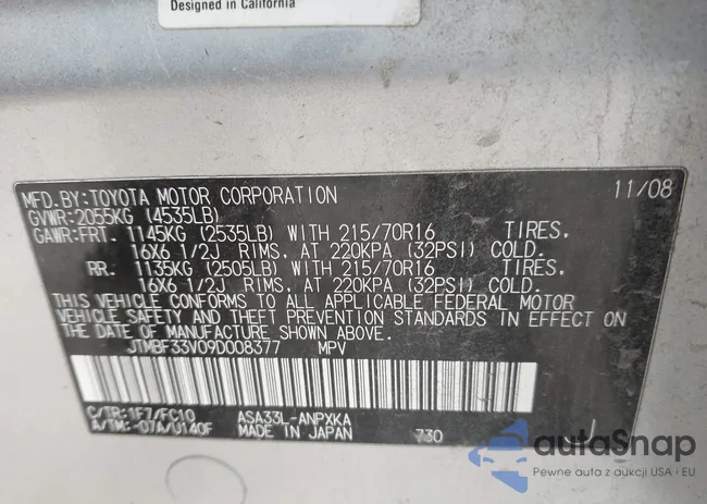 JTMBF33V09D008377: 44456628