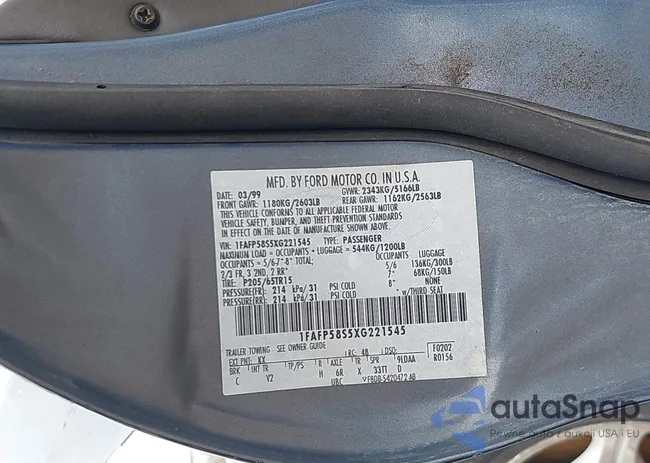 1FAFP58S5XG221545: 44456637