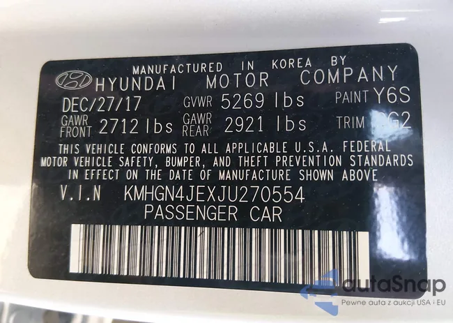 KMHGN4JEXJU270554: 44456723