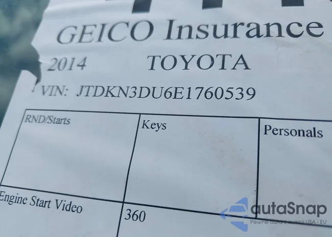 JTDKN3DU6E1760539: 44458025