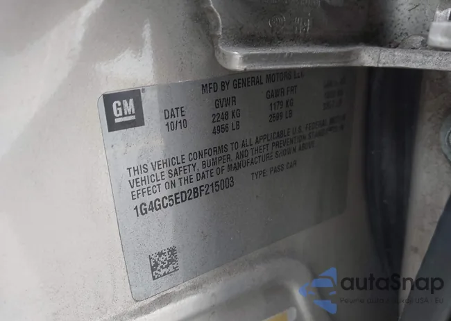 1G4GC5ED2BF215003: 44458133