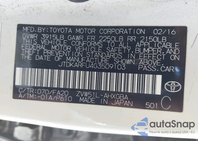 JTDKARFU4G3509103: 44458197