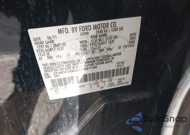 2FMDK3GC8BBB61190: 44458332