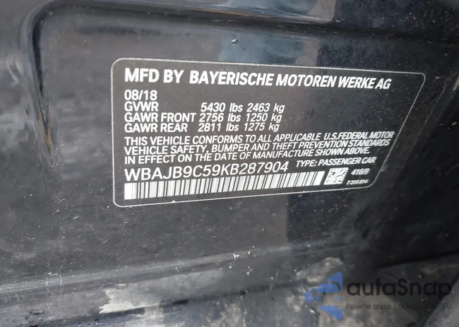 WBAJB9C59KB287904: 44457561