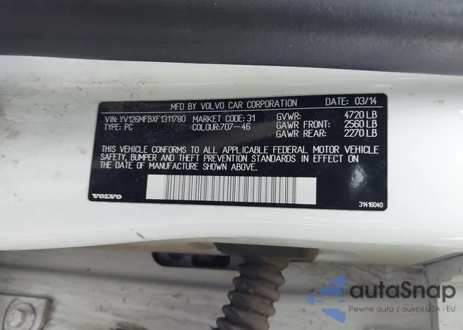 YV126MFBXF1311780: 44457627