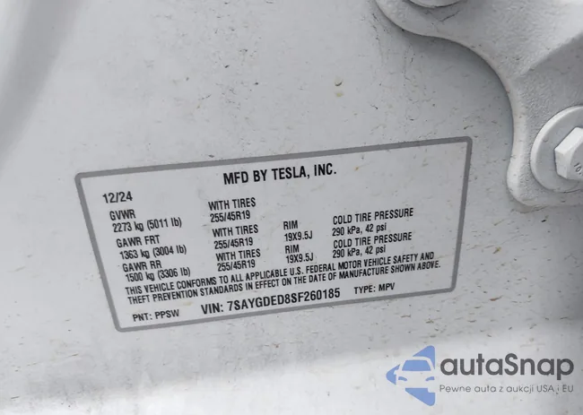 7SAYGDED8SF260185: 44457629