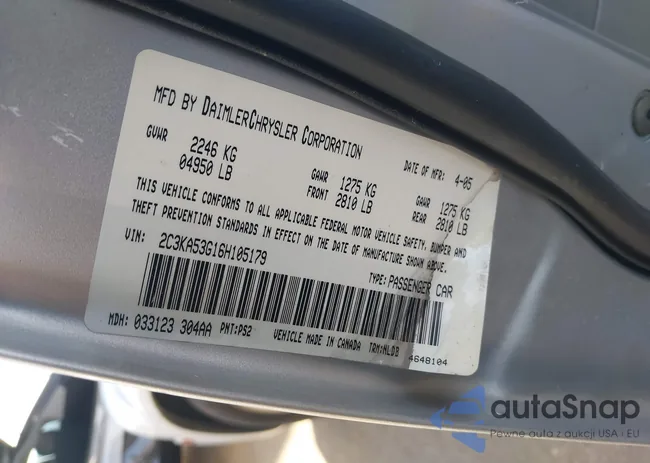 2C3KA53G16H105179: 44457645