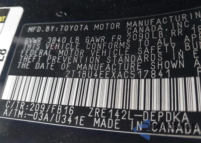 2T1BU4EEXAC517841: 44457705