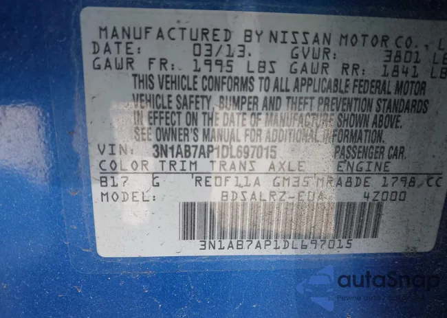 3N1AB7AP1DL697015: 44458870