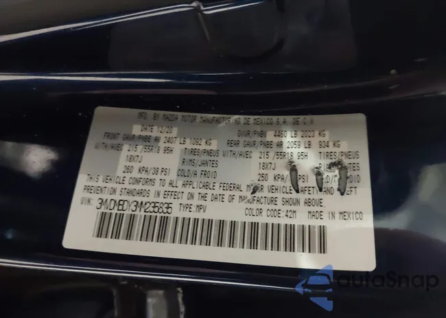 3MVDMBDY3MM235835: 44458923