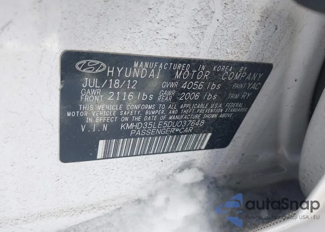 KMHD35LE5DU037648: 44458931