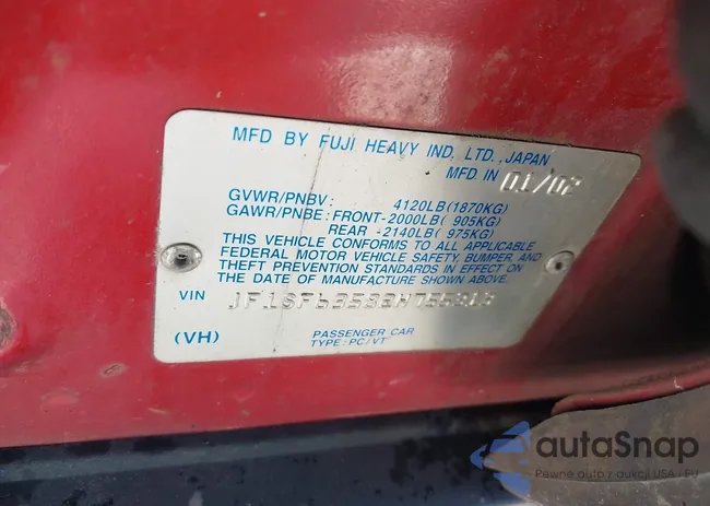 JF1SF63582H755313: 44458939