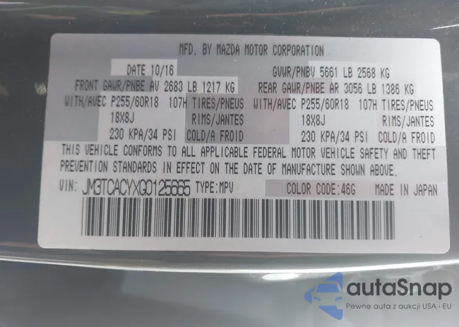 JM3TCACYXG0125665: 44459014