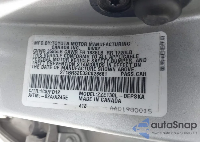 2T1BR32E33C026661: 44459047