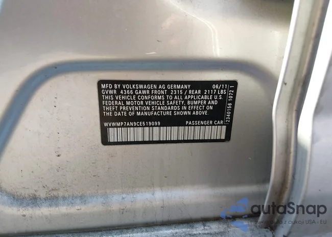 WVWMP7AN9CE519099: 44459072