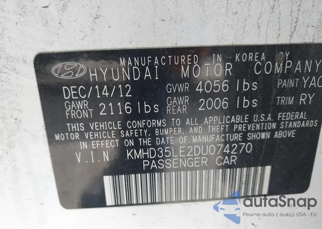 KMHD35LE2DU074270: 44459161