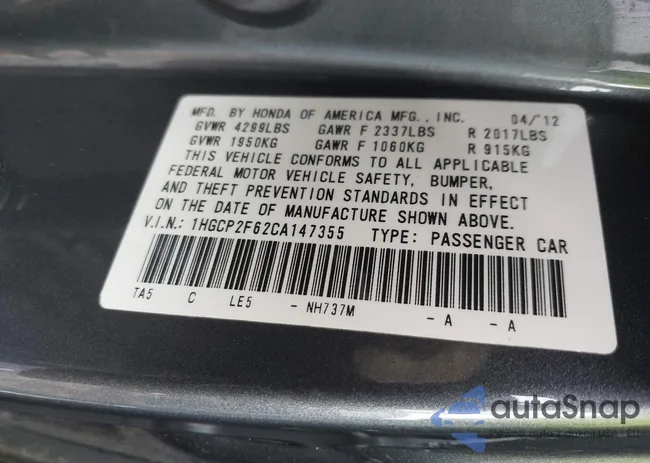 1HGCP2F62CA147355: 44459276