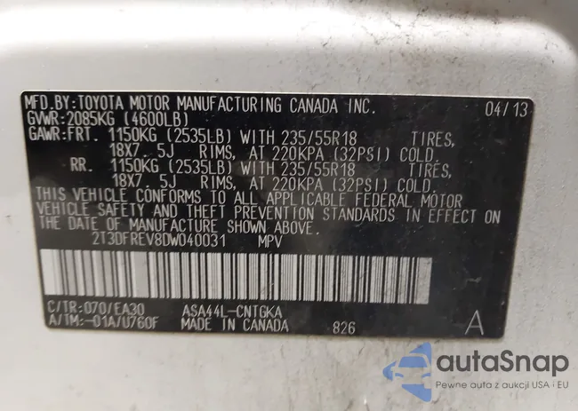 2T3DFREV8DW040031: 44458336