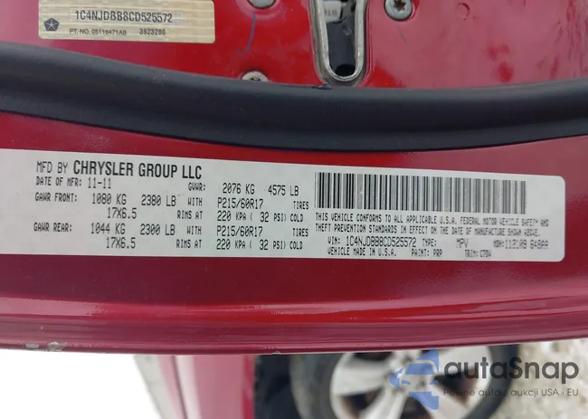 1C4NJDBB8CD525572: 44458341