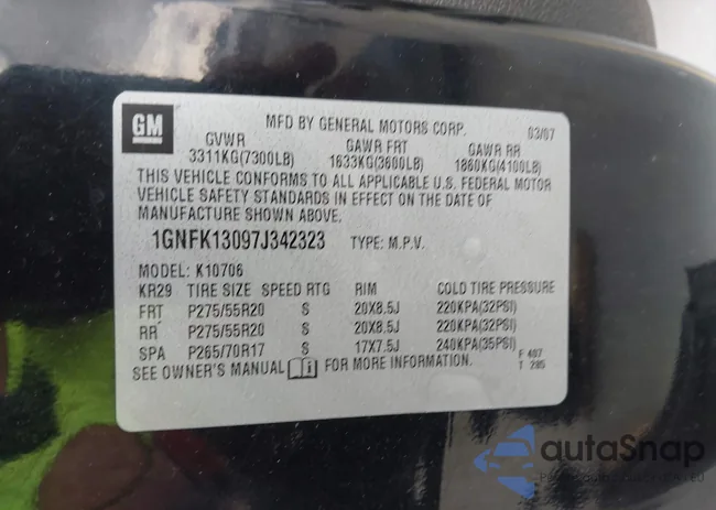 1GNFK13097J342323: 44458428