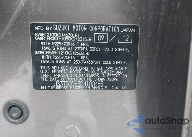 JS3TD0D65D4100465: 44458436