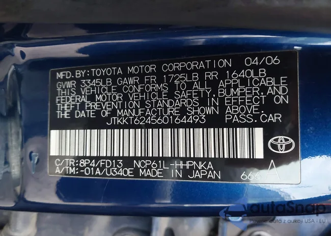 JTKKT624560164493: 44458462