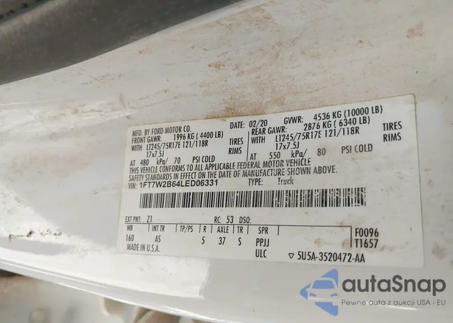 1FT7W2B64LED06331: 44458553