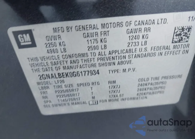 2GNALBEK0G6177934: 44458623