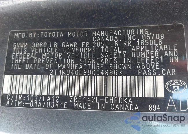 2T1KU40E89C048963: 44458717