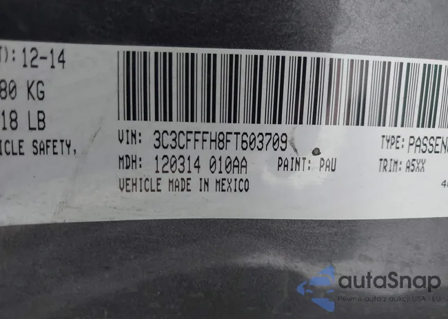 3C3CFFFH8FT603709: 44459760