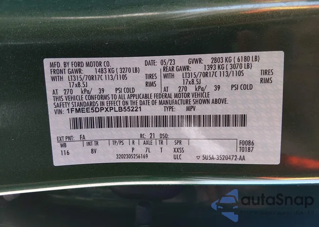 1FMEE5DPXPLB55221: 44459788