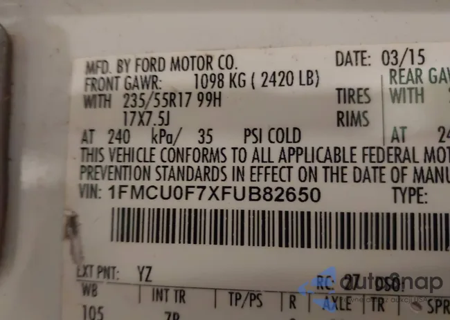 1FMCU0F7XFUB82650: 44459817