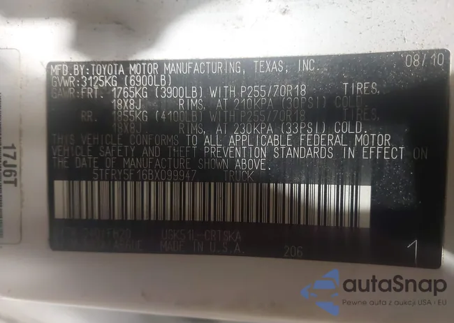 5TFRY5F16BX099947: 44459834