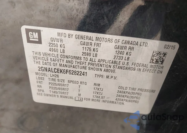 2GNALCEK6F6282241: 44459903