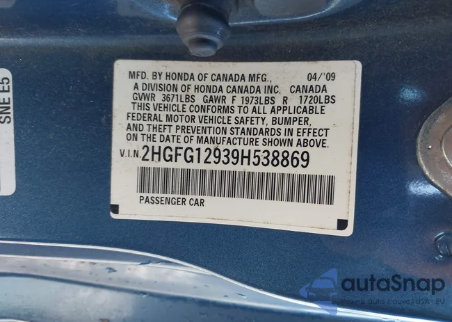 2HGFG12939H538869: 44459991