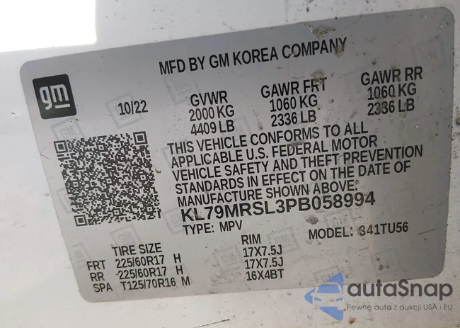 KL79MRSL3PB058994: 44460179