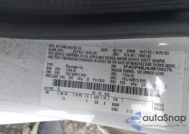 3FADP4BJ4JM109270: 44460217