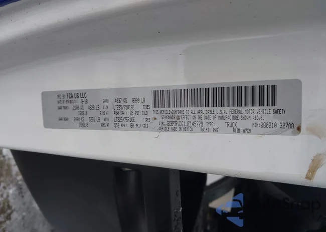 3C6TRVDG1JE145779: 44460253