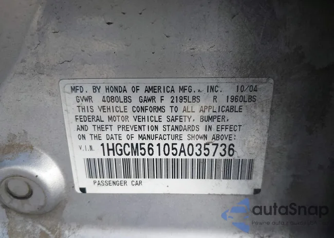 1HGCM56105A035736: 44459339