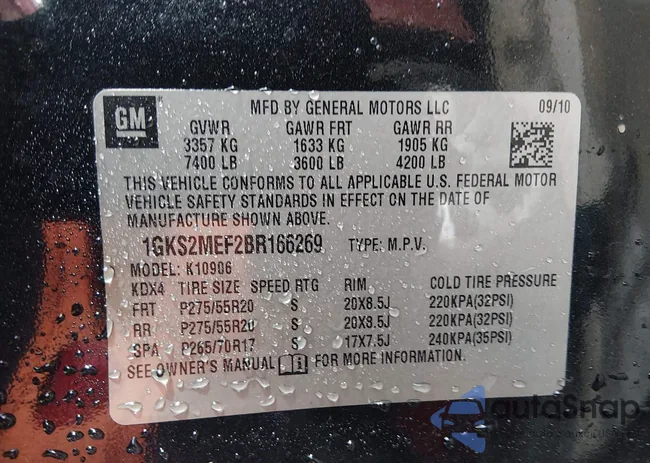 1GKS2MEF2BR166269: 44459551